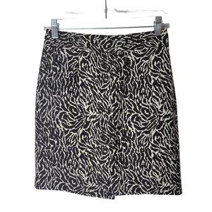 Ann Taylor LOFT Petites Women's Size 2P Brown Zebra Animal Print Pencil Skirt